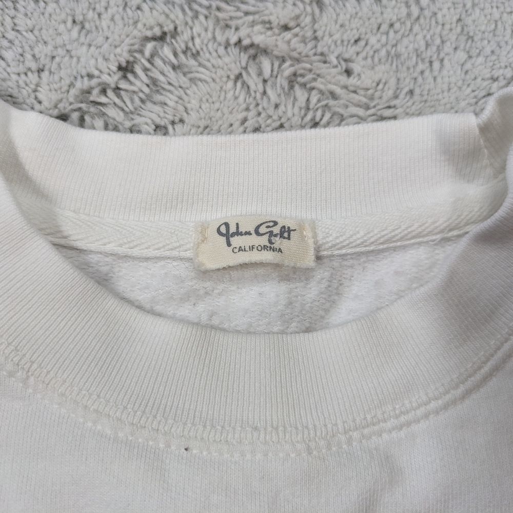 Brandy Melville Sweatshirt Women's S White Nancy Brooklyn Bridge Crop Crew Ge - Picture 5 of 7